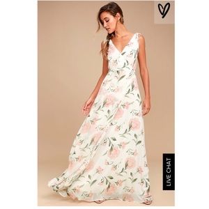 Lulus Romantic Possibilities White Floral Dress